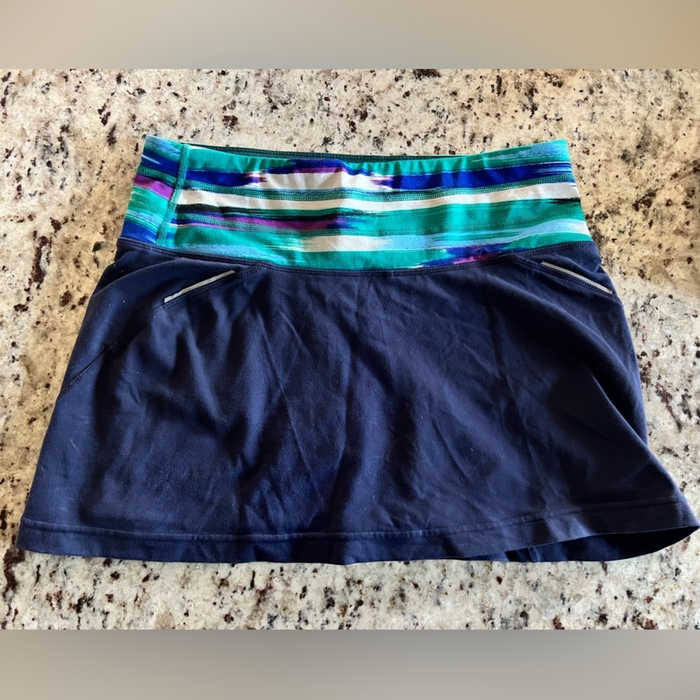 Athleta Colorful Striped Athletic Skirt